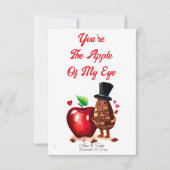Du bist der Apfel meiner Augenkarte Dankeskarte (Vorderseite)
