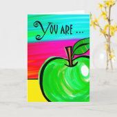 Du bist der Apfel meines Auges, farbige Karte (Gelbe Blume)