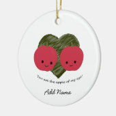 Du bist der Apfel meines Auges Keramik Ornament (Links)