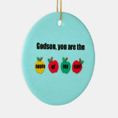 Du bist der Apfel meines Auges! Keramik Ornament (Rechts)