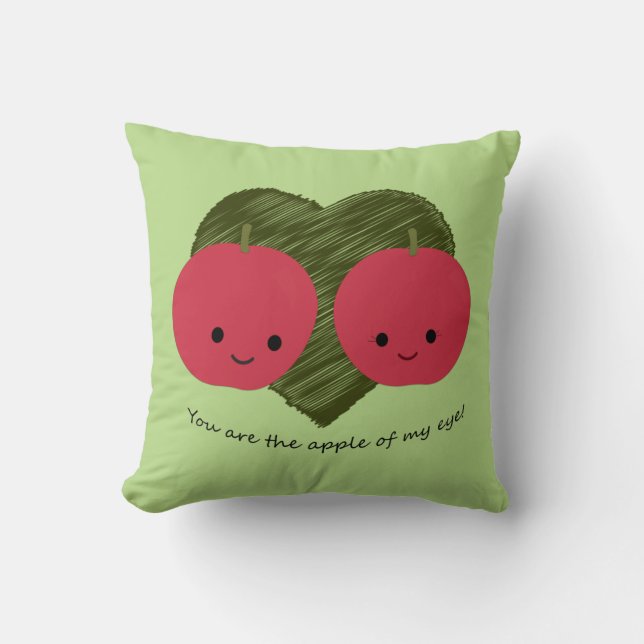 Du bist der Apfel meines Auges Kissen (Vorderseite)