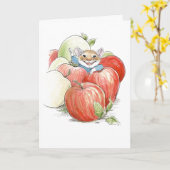 "Du bist der Apfel meines Auges!" Maus Karte (Gelbe Blume)