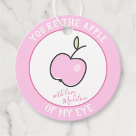 Du bist der Apfel meines Auges - mit Liebe - Rosa Geschenkanhänger