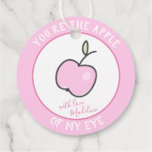 Du bist der Apfel meines Auges - mit Liebe - Rosa Geschenkanhänger (Rückseite)