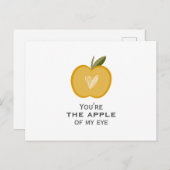 Du bist der Apfel meines Auges mit niedlichem Apfe Postkarte (Vorne/Hinten)