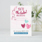 "Du bist der Balm"-Kappenstangen-Karte für R + F (Stehend Vorderseite)