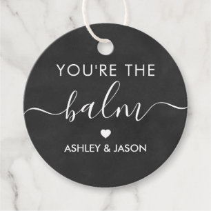 Du bist der Balm, Lip Balm Geschenktag, Chalkboard Geschenkanhänger