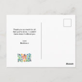 Du bist der Beste Danke Postkarte (Rückseite)