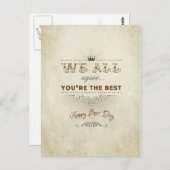 Du bist der beste, Happy Boss's Day Postkarte (Vorne/Hinten)