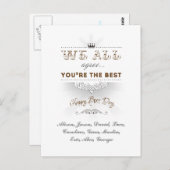 Du bist der beste, Happy Boss's Day Postkarte (Vorne/Hinten)