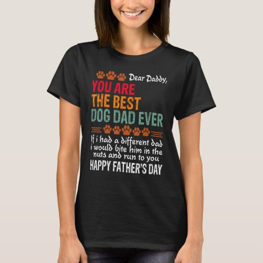 Du bist der beste Hund-Vater aller Zeiten T-Shirt (Vorderseite)