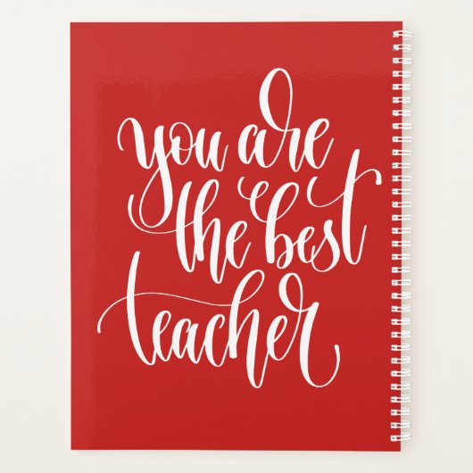 Du bist der beste Lehrer Planer (Rückseite)