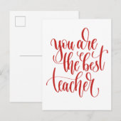 Du bist der beste Lehrer Postkarte (Vorne/Hinten)