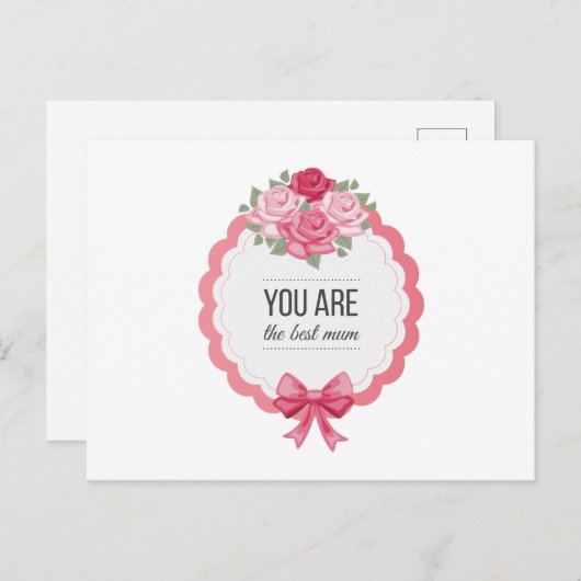 Du bist der beste Muttertag | Postkarte (Vorne/Hinten)
