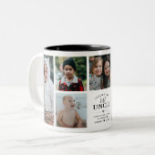 Du bist der beste Onkel/andere 7-Foto Collage Zweifarbige Tasse (Vorderseite Links)