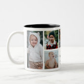 Du bist der beste Onkel/andere 7-Foto Collage Zweifarbige Tasse (Links)