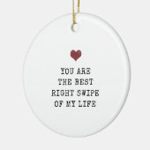 Du bist der beste Schub meines Lebens Weihnachten Keramik Ornament (Links)