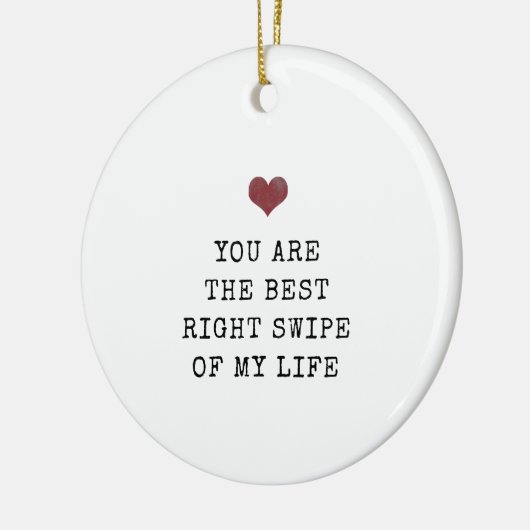Du bist der beste Schub meines Lebens Weihnachten Keramik Ornament (Links)
