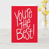 Du bist der beste Spaß behandelt rot danke Karte (Gelbe Blume)