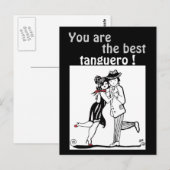 Du bist der beste Tango Tango Postkarte (Vorne/Hinten)