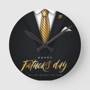 Du bist der beste Vater aller Zeiten, der Black Go Runde Wanduhr