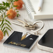 Du bist der beste Vater aller Zeiten, der Black Go Schlüsselanhänger (Vorderseite rechts)