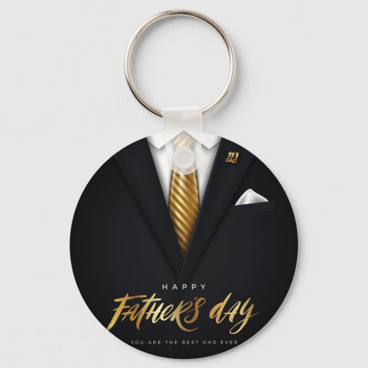 Du bist der beste Vater aller Zeiten, der Black Go Schlüsselanhänger (Vorderseite)