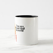 Du bist der beste Vater der Welt Zweifarbige Tasse (Mittel)