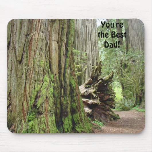 Du bist der beste Vater! Mousepad REDWOOD Trees (Vorne)