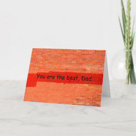 "Du bist der beste, Vater" Vatertag individuell an Karte