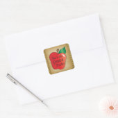 Du bist der Bestste Lehrer Quadratischer Aufkleber (Umschlag)