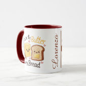 "Du bist der Butter für mein Brot", Custom Valenti Tasse (Vorderseite Links)