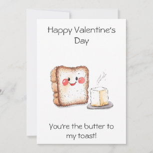 Du bist der Butter zu meinem Toast! - Valentine Karte