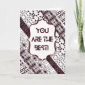 Du bist der/die Beste! Retro-Dank an den Geographi Karte (Vorderseite)