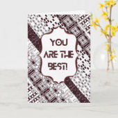 Du bist der/die Beste! Retro-Dank an den Geographi Karte (Gelbe Blume)