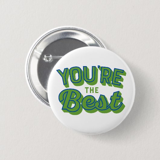 Du bist der/die Beste – Süßes Dankeschön-Geschenk Button (Vorne & Hinten)