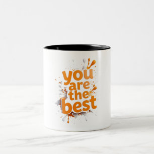 du bist der/die Beste Zweifarbige Tasse