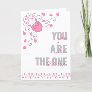 Du bist der Eine Typography Herz Valentinstag Feiertagskarte