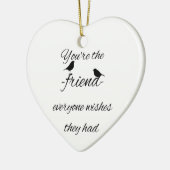 Du bist der Freund, den jeder wünscht, ein Zitat z Keramikornament (Links)