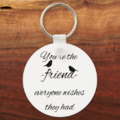 Du bist der Freund, den jeder wünscht, ein Zitat z Schlüsselanhänger (Vorderseite)