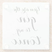 Du bist der Gin meiner Tonskripttypografie Glasuntersetzer (Rückseite)