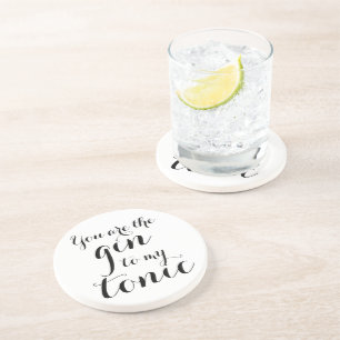 Du bist der Gin zu meinem lustigen Sandstein-Tonic Getränkeuntersetzer