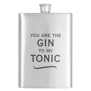 Du bist der Gin zu meinem Tonic-Stahl-Trinkfläschc Flachmann
