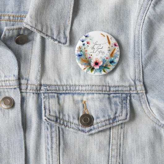 Du bist der Gott, der Bleibe, Aquarellblume Button (Beispiel)