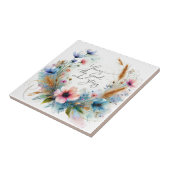 Du bist der Gott, der Bleibe, Aquarellblume Fliese (Seite)