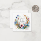 Du bist der Gott, der Bleibe, Aquarellblume Mitteilungskarte (Vorderseite/Rückseite Beispiel)