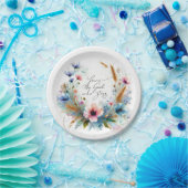 Du bist der Gott, der Bleibe, Aquarellblume Pappteller (Party)