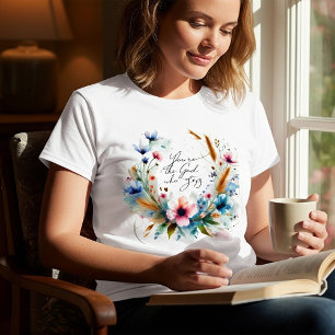 Du bist der Gott, der bleibt, Aquarell-Blumen T-Shirt