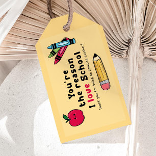 Du bist der Grund, warum ich die Schule liebe Lehr Geschenkanhänger