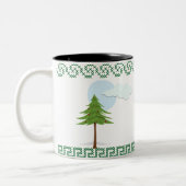 Du bist der Hahn zu meinem Birnbaum. Zweifarbige Tasse (Links)